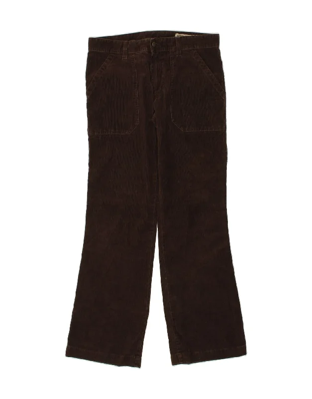 Stone-washed GAS Mens Straight Corduroy Trousers W31 L33  Brown Cotton