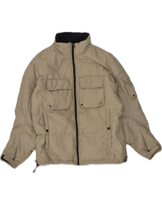 Customized-fit PEPE JEANS Mens Padded Jacket UK 36 Small Beige Polyester