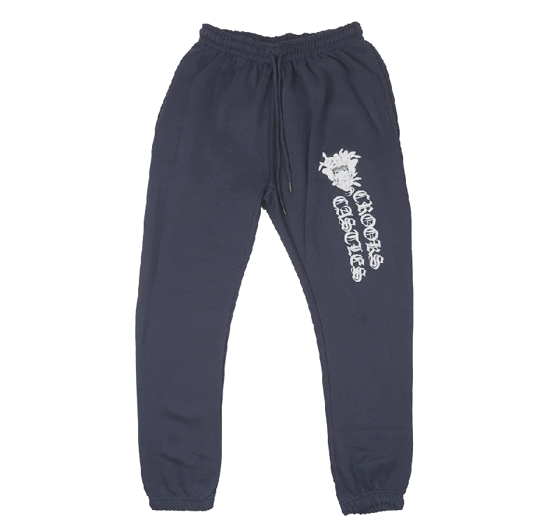 Elastic waistband CROOKS & CASTLES LOGO SWEATPANT JOGGERS NAVY - QS210063