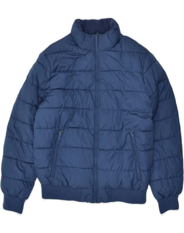 Performance-wear GAP Mens Padded Jacket UK 36 Small Navy Blue Polyester