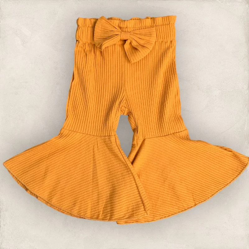 Low-rise Claire | Flare Pants - Mustard