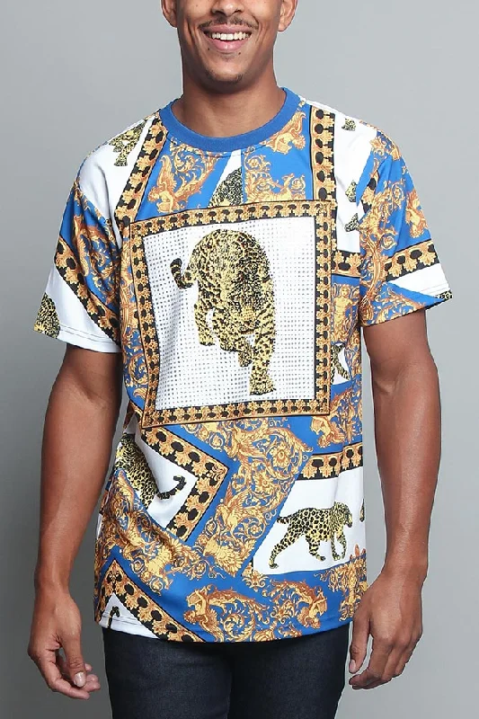 Fitted Royal Leopard T-Shirt