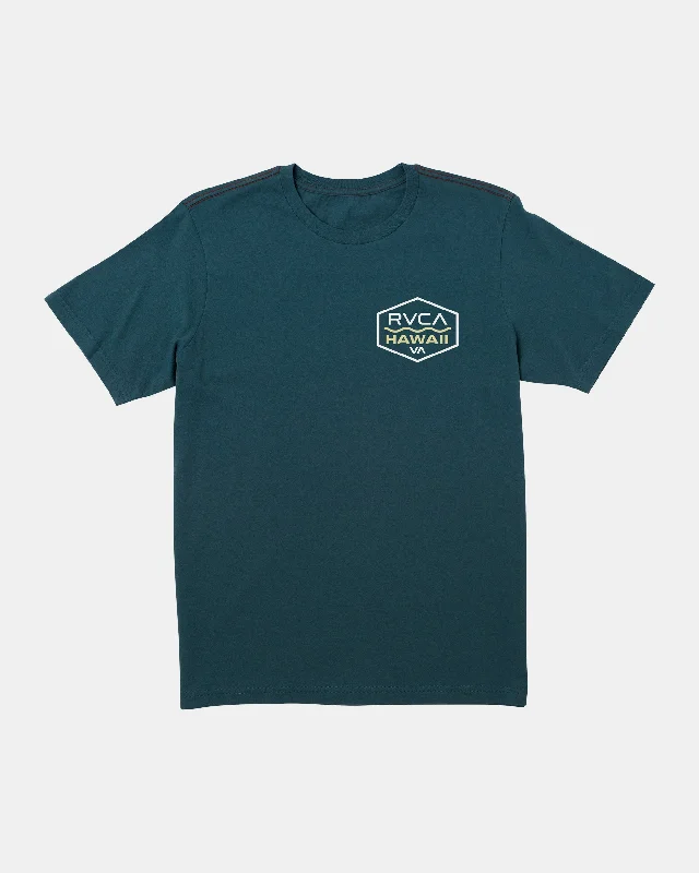 Tailored-fit Palm Shield Tee - Duck Blue