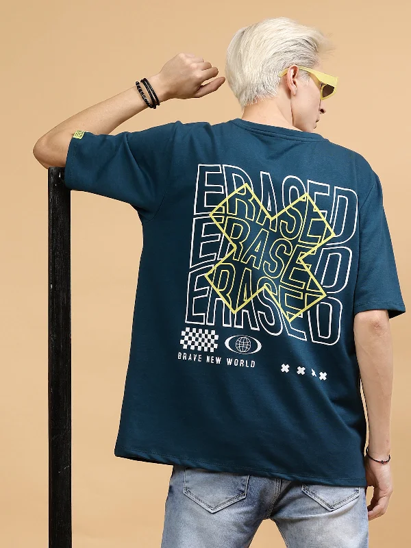 Resort Men's Streetwear Typography Oversized Tee