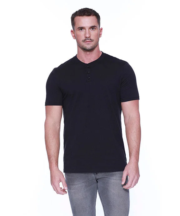 Wide-lapel ST2460 - StarTee Mens Henley T-Shirt