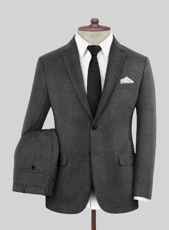 Timeless Hardy Minnis Dark Gray Glen Wool Suit