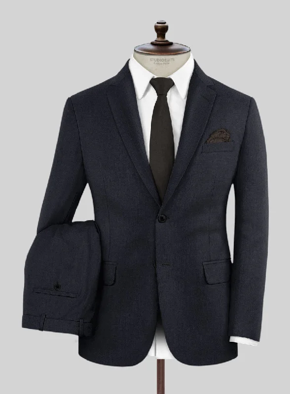 Pinstripe Hardy Minnis Deep Blue Twill Wool Suit