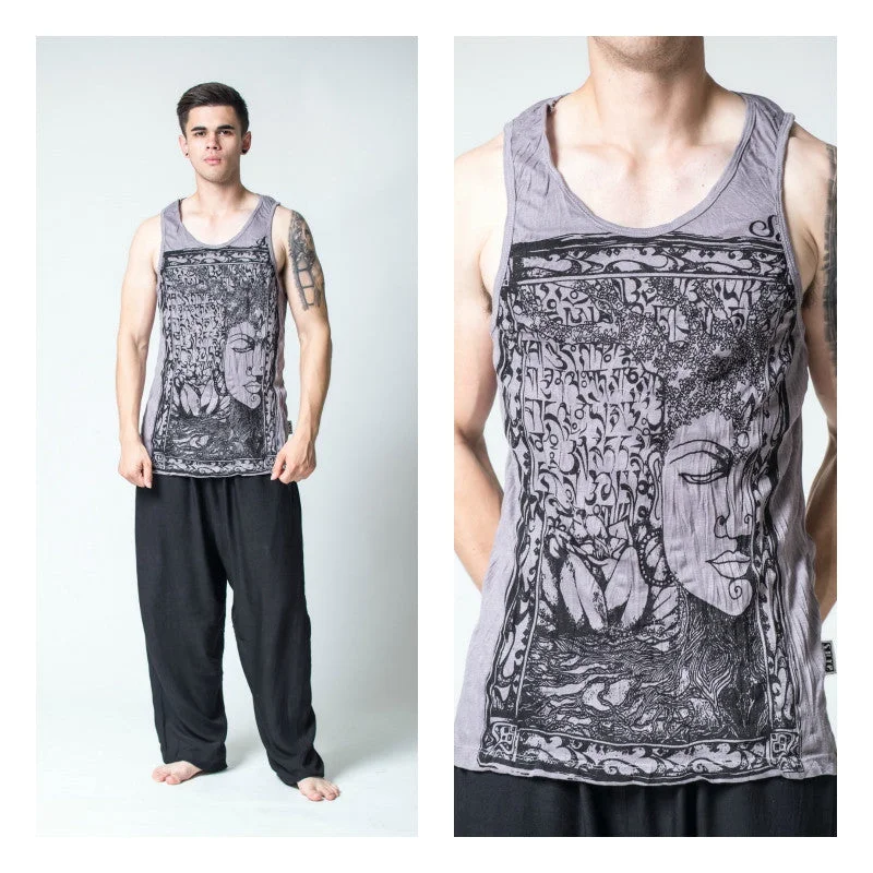 Utility vest Sure Design Men's Sanskrit Buddha Tank Top Gray