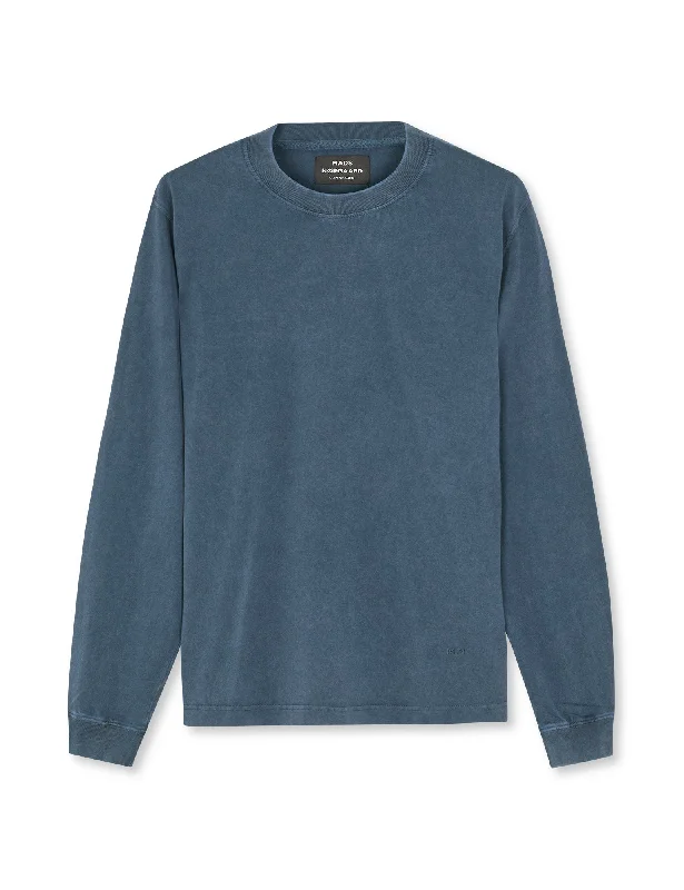 Urban Cotton Jersey Dye Frode Tee LS, Midnight Navy