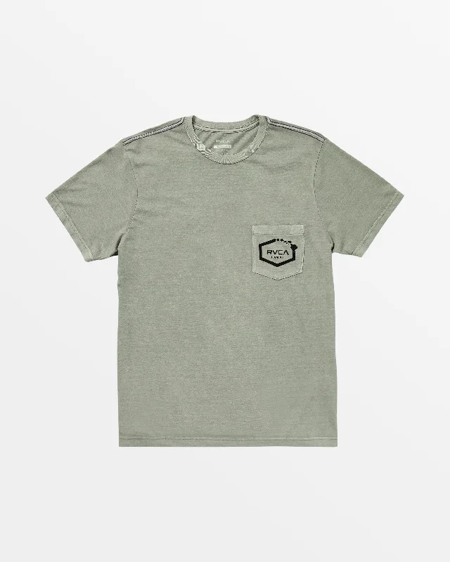 Tailored Hawaii Island Hex Pocket Tee - Monument