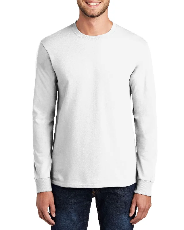 Structured Men's Long Sleeve Essential Crew Neck T-Shirt