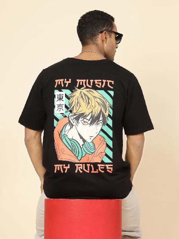 Business Rule the Music Anime Oversized T-shirt