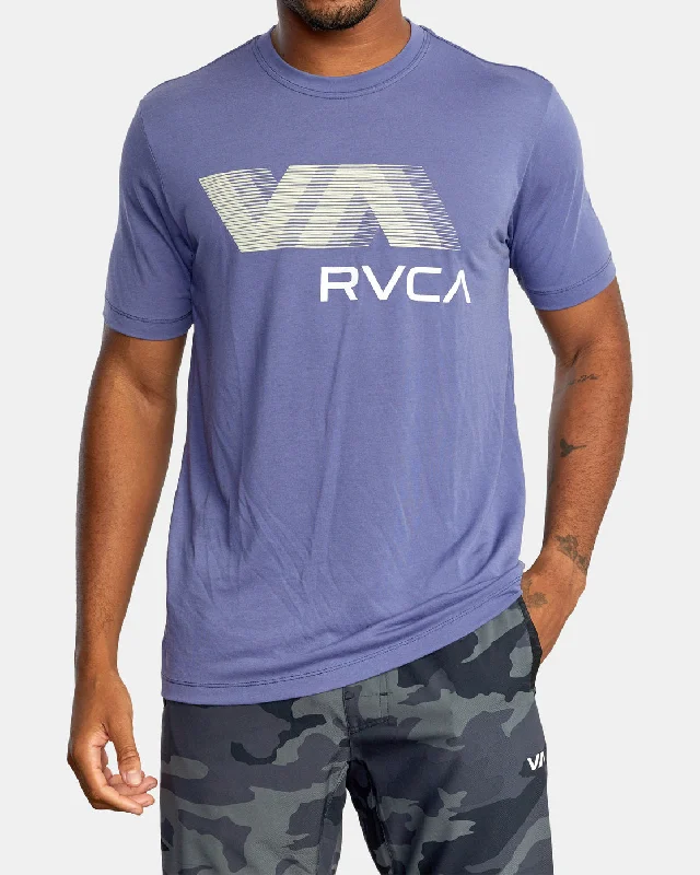 Contemporary VA RVCA Blur Short Sleeve Performance Tee - Imperial