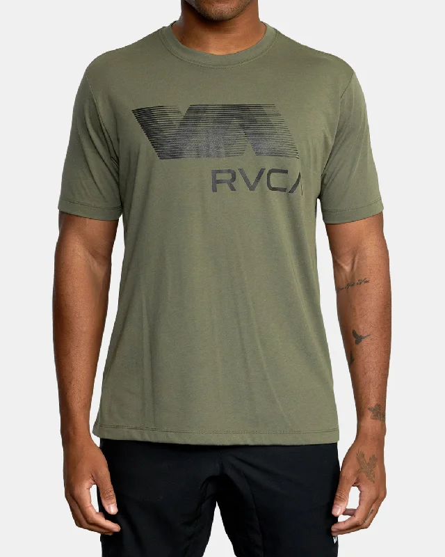 Sharp VA RVCA Blur Short Sleeve Performance Tee - Olive