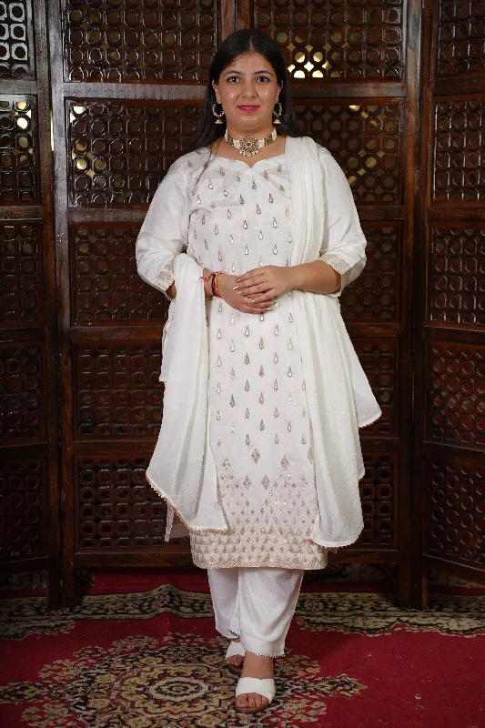 Casual Aabha Jacquard Woven Silk Suit