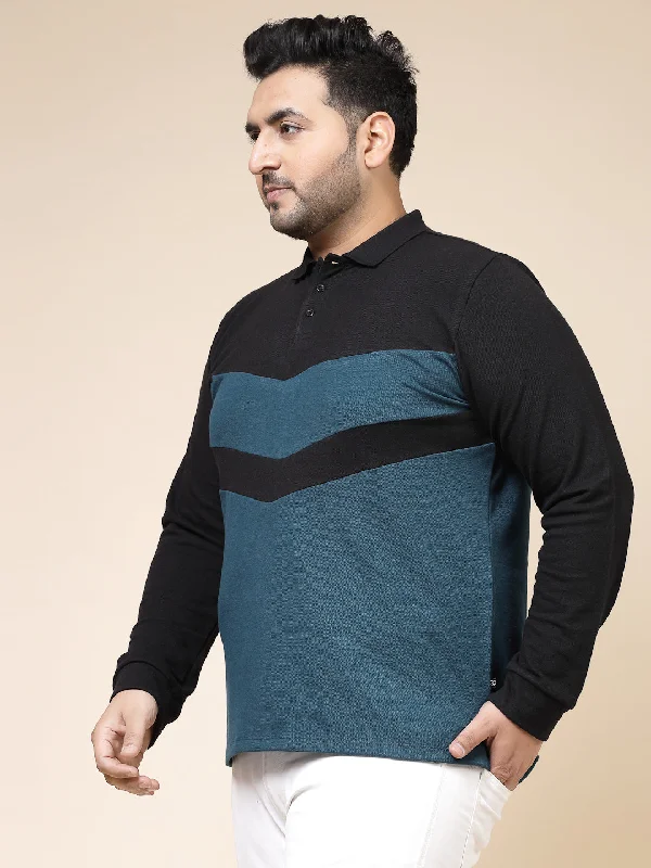 Casual-chic Colorblock Polo with Extended Sleeves