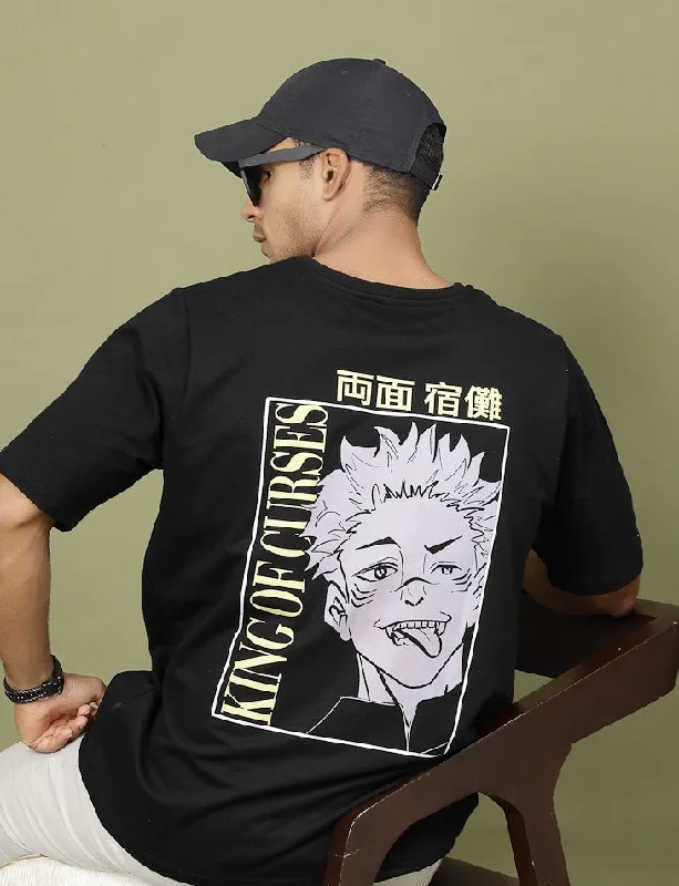 Sharp Oversized Curse King Anime T-shirt