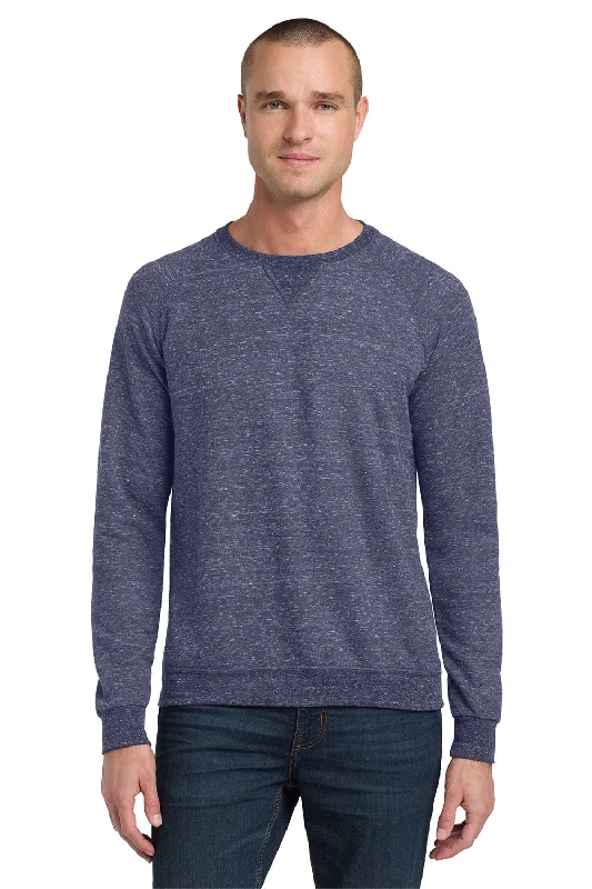 Everyday-comfort Jerzees Mens Vintage Snow French Terry Crewneck Sweatshirt - Heather Navy Blue