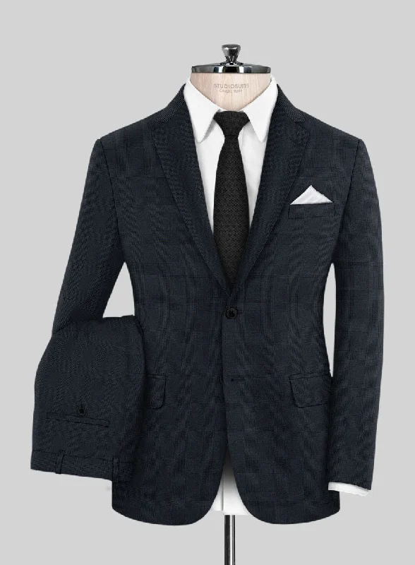 Slim Hardy Minnis Blue Glen Wool Suit