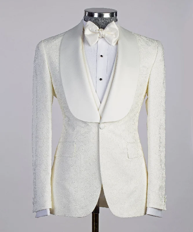 Reversible White 3 Piece Tuxedo For Men