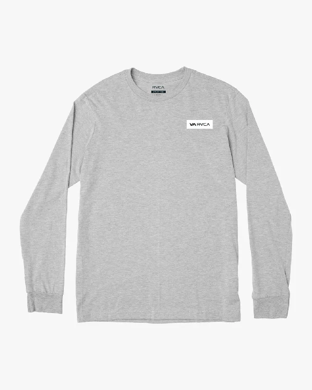 Plaid Icon Performance Long Sleeve Tee - Heather Grey