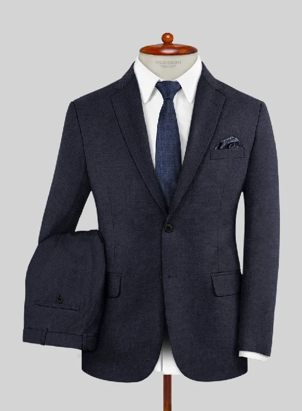 Hybrid Hardy Minnis Caravel Blue Wool Suit