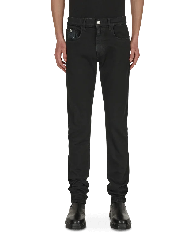 Chino pants 6 Pocket Skinny Denim Pants Black