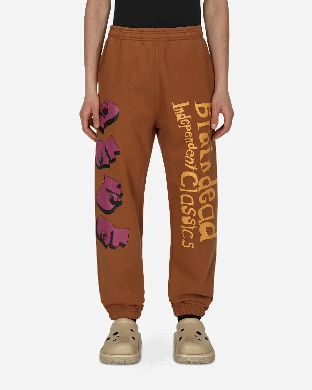 Stretch fabric Independent Classics Sweatpants Brown