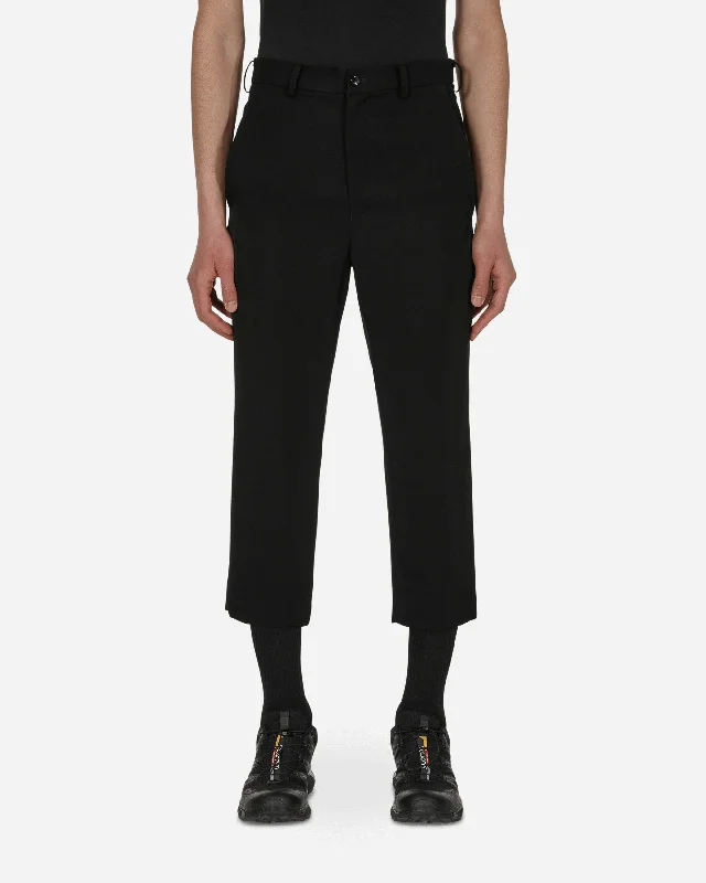 Vintage-inspired Nylon Trousers Black