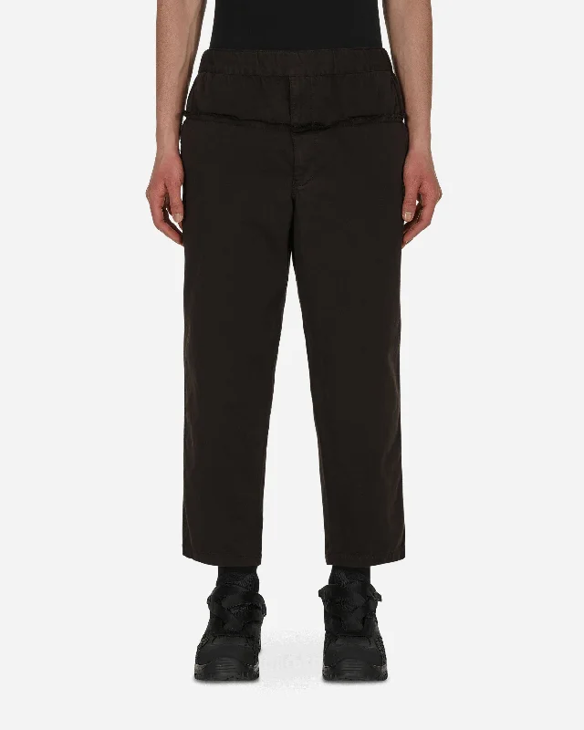 Athletic fit Yarn Dyed Trousers Black