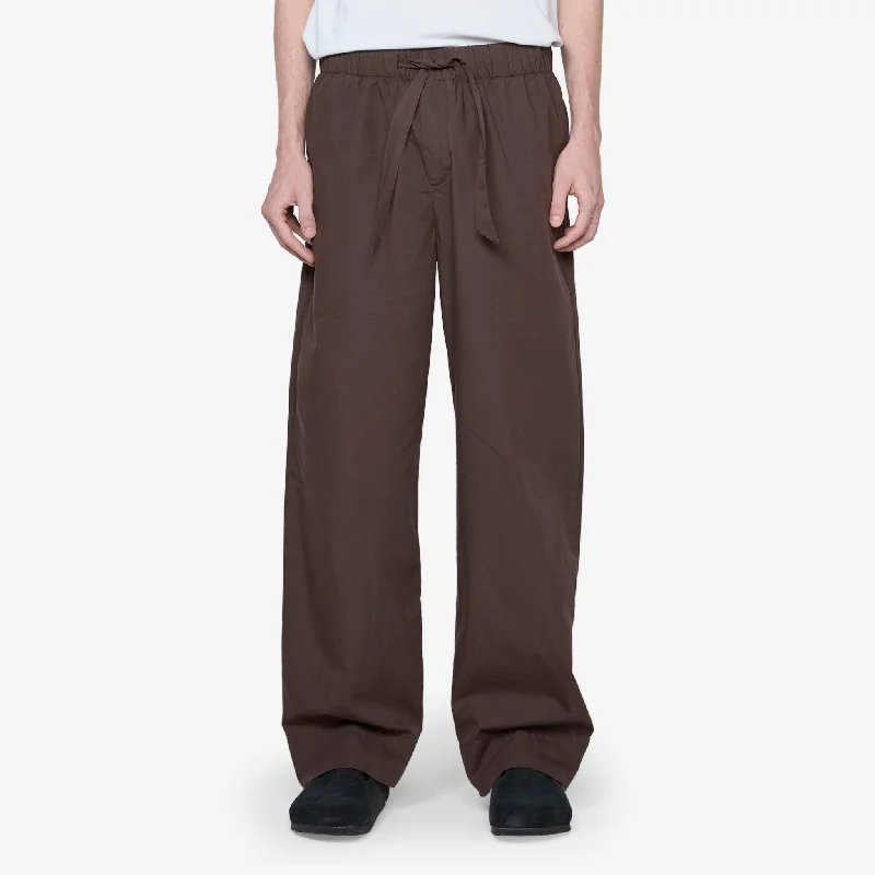 Patterned pants Cotton Poplin Pyjama Pant Coffee