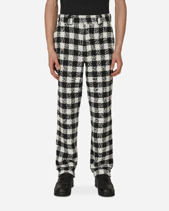 Loose fit Opening Ceremony Tweed Check Pants Black