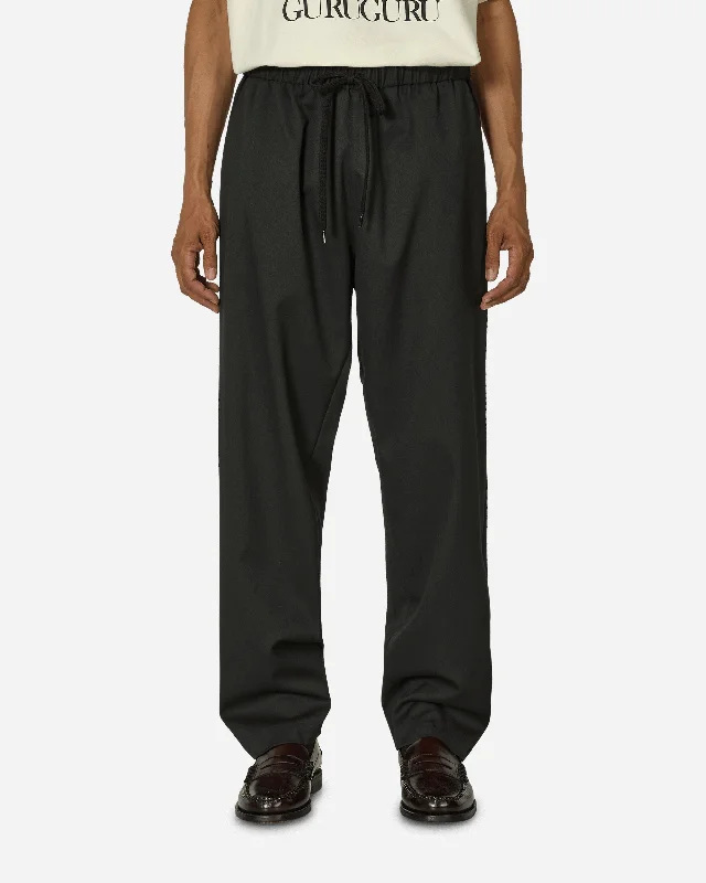 Loose fit Drawstring Tailored Trousers Black