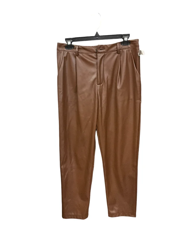 Work pants Pants Ankle By Shein In Leather, Size: 8