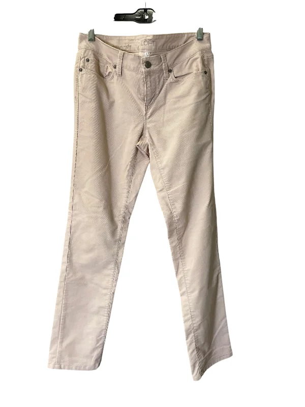 Fit-and-flare pants Pants Corduroy By Loft In Pink, Size: 2