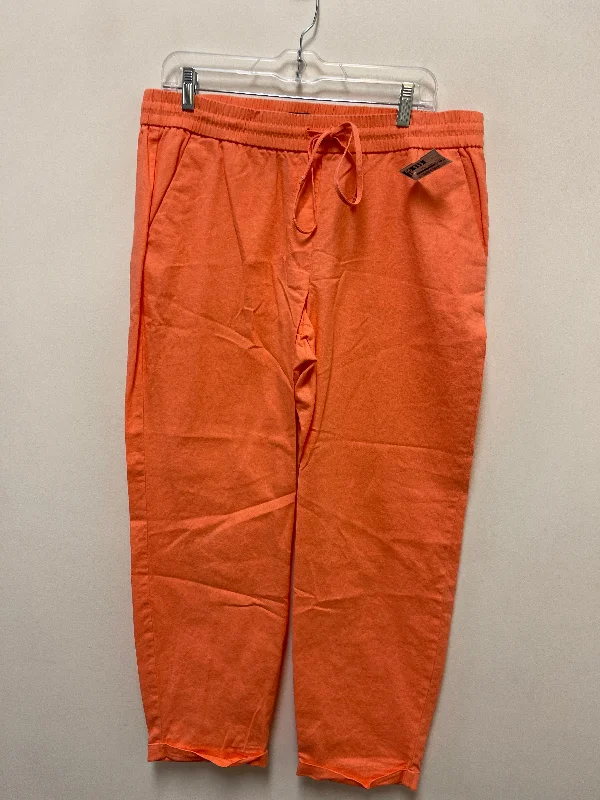 Cuffed pants Pants Cropped By J. Crew In Orange, Size: 14