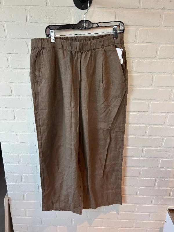 Workwear pants Pants Linen By Eileen Fisher In Brown, Size: 8