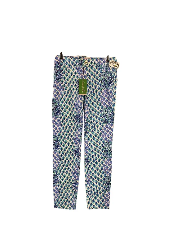 Printed leggings Pants Other By Lilly Pulitzer In Blue, Size: 0