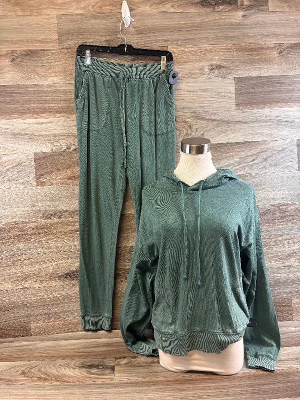 Cuffed pants Pants Set 2pc By Cmf In Green, Size: Xs