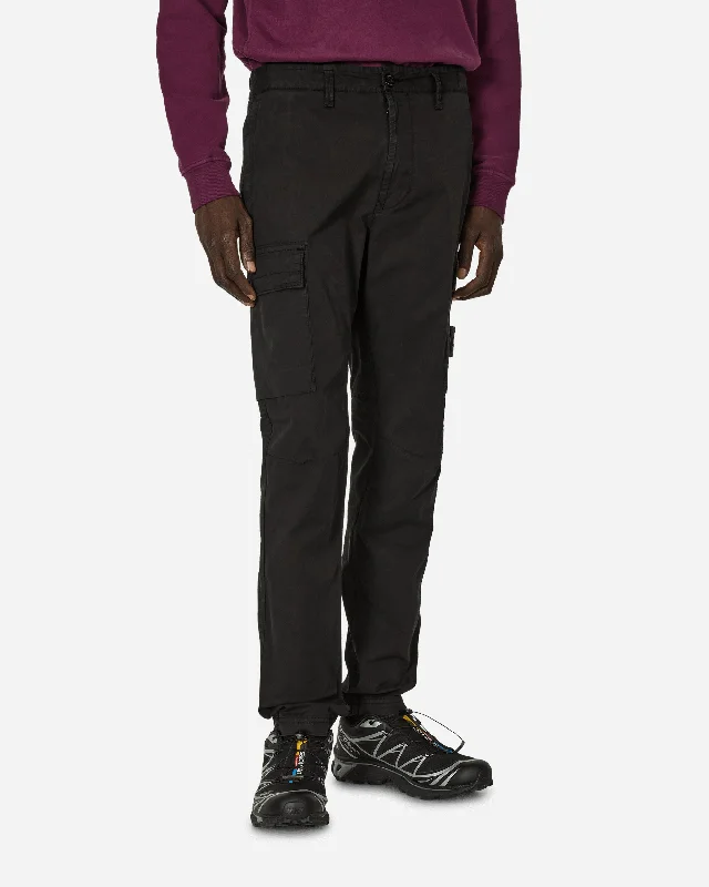 Stretch trousers Regular Tapered Cargo Trousers Black