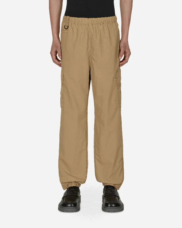 Athletic fit Nylon Cargo Pants Beige