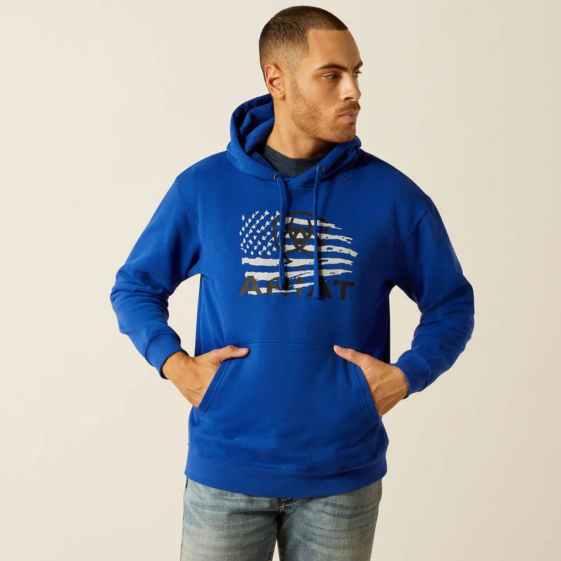 Sport shirt Ariat Men's Breakthru Pullover Hoodie in Surf The Web