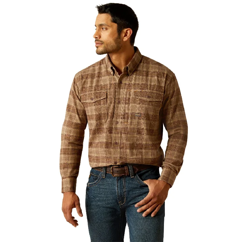 Modern shirt Ariat Men's Rebar Flannel DuraStretch™ Button-Down Work Shirt