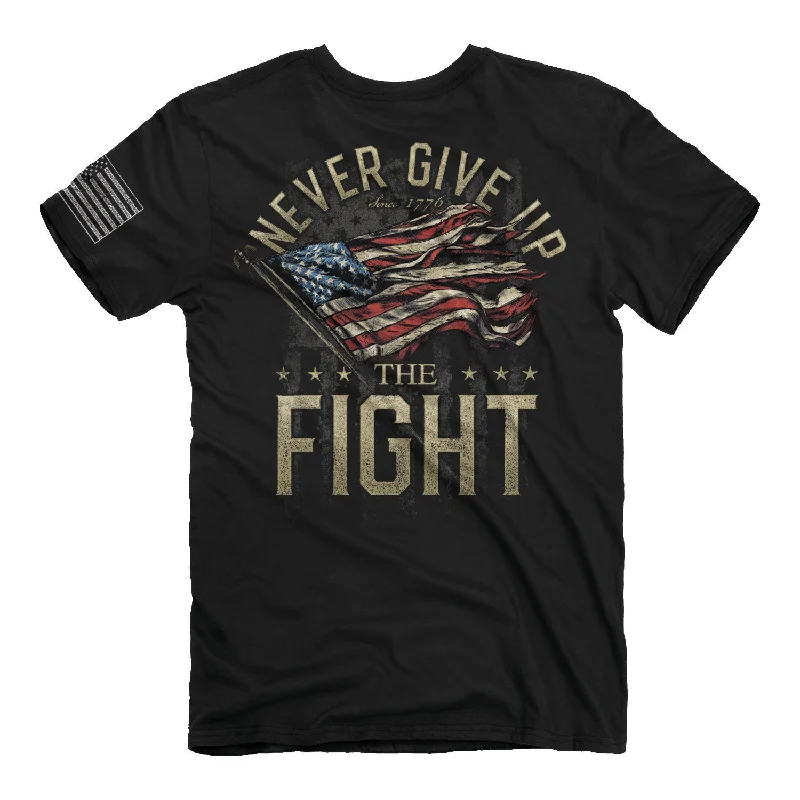 Checkered shirt 2162 Never Give Up T-Shirt