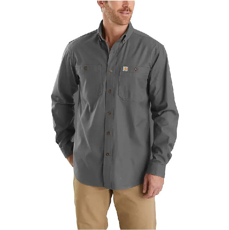 Checkered shirt Carhartt Men's Rugged Flex Relaxed Fit Midweight Canvas Long-Sleeve Shirt