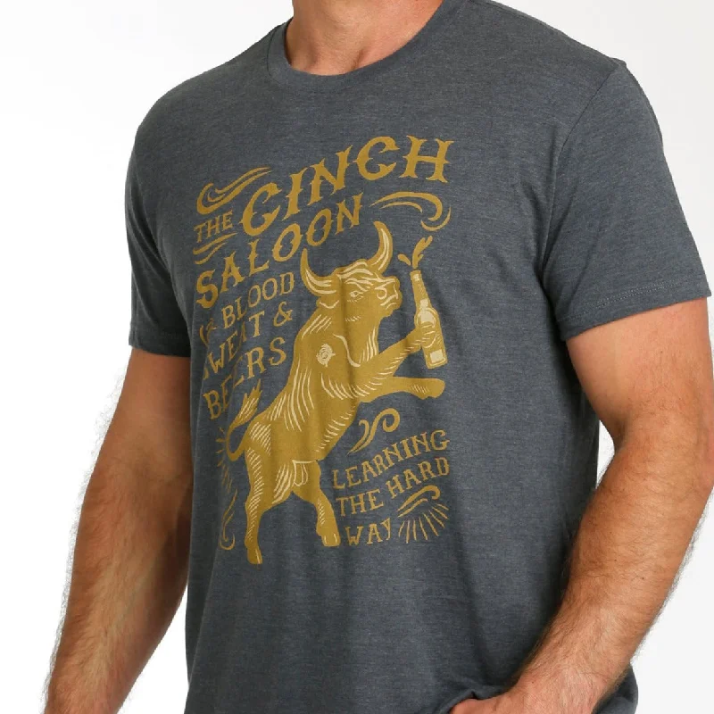 Work shirt Cinch Men's Saloon Graphic T-Shirt in Charcoal