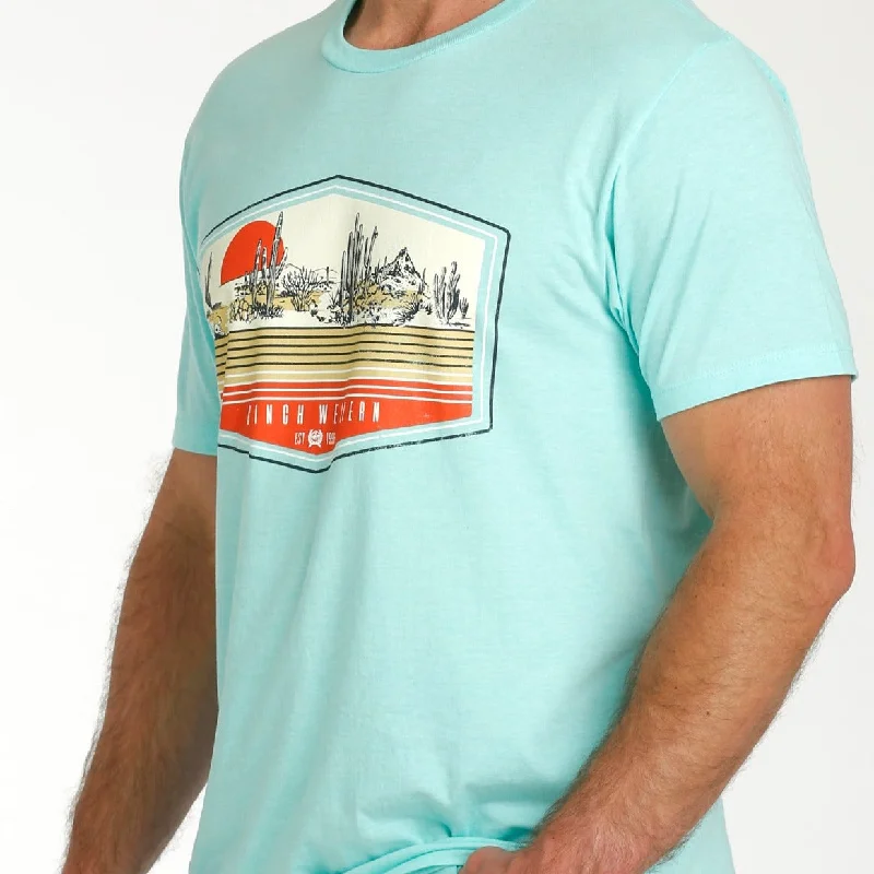 Ruffle shirt Cinch Men's Western Graphic T-Shirt in Light Blue