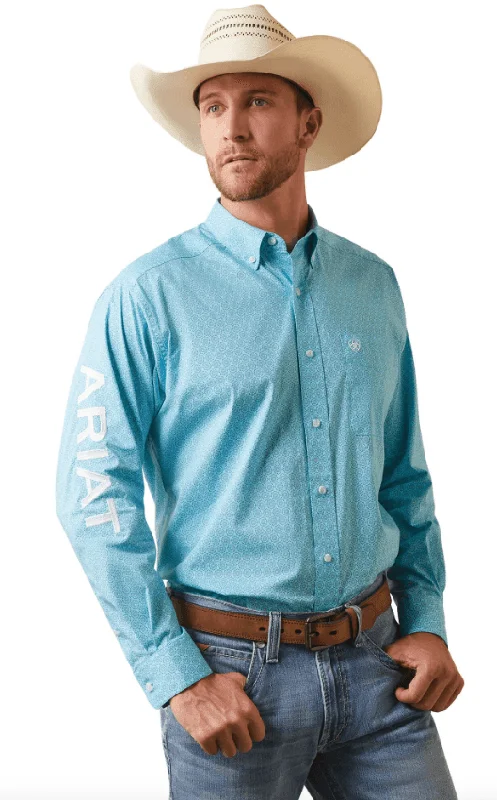 Faded shirt Ariat Men's Team Caiden Gulf Stream Classic Fit Long Sleeve Shirt 10043727