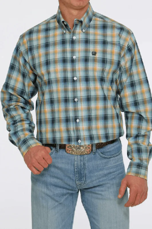 Plain shirt Cinch Men's Plaid Button Long Sleeve Western Shirt MTW1105422