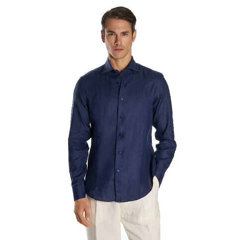 Sport shirt DARK BLUE LINEN SHIRT